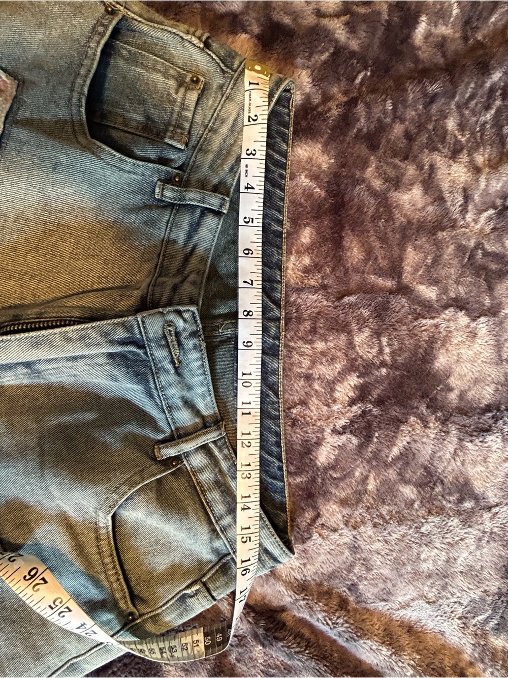Embroidered 'PEACE' Wide Leg Denim Jeans with Pink Patchwork - Picture 4 of 7